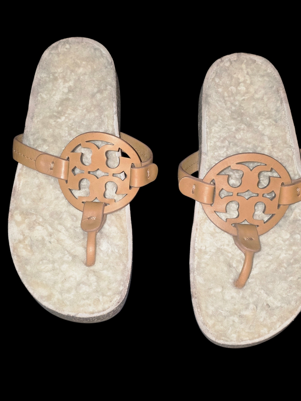 Tory Burch Camellia Leather Sandal - Tan